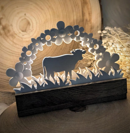 Silikonform Schwibbogen / Landmoment / Kuh / Blüten / Silikonform / Raysin