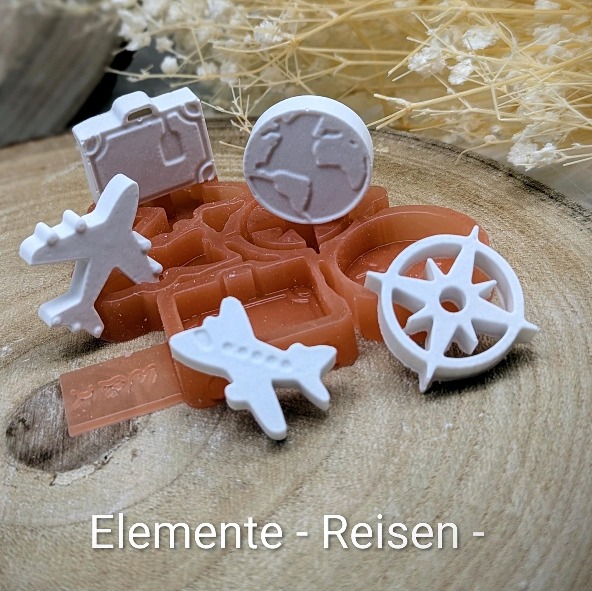 Silikonform Reisen / Erde / Kompass / Flugzeug / Koffer / Silikonform