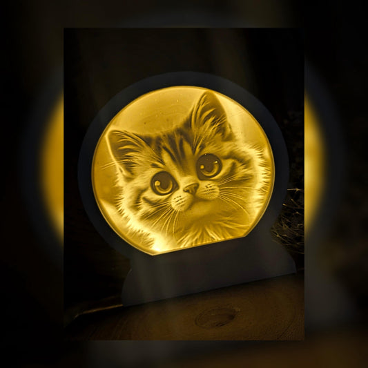 Loop Lampe/ Mimi / Katze / Premium-Qualität / Lampe / Lithophane / Gießform / Raysin / Silikonform