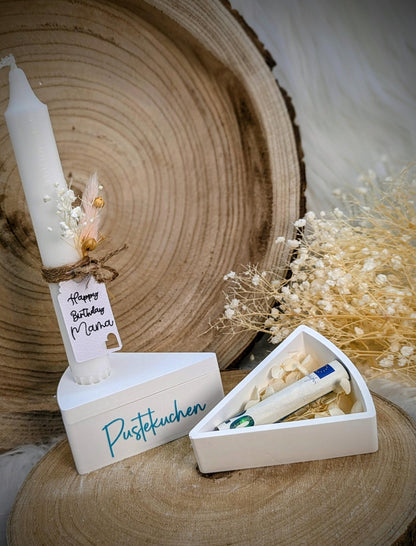 Silikonform Tortenstück / mit Fach / Geschenkverpackung / Pustekuchen / Kuchen / Raysin / Silikonform