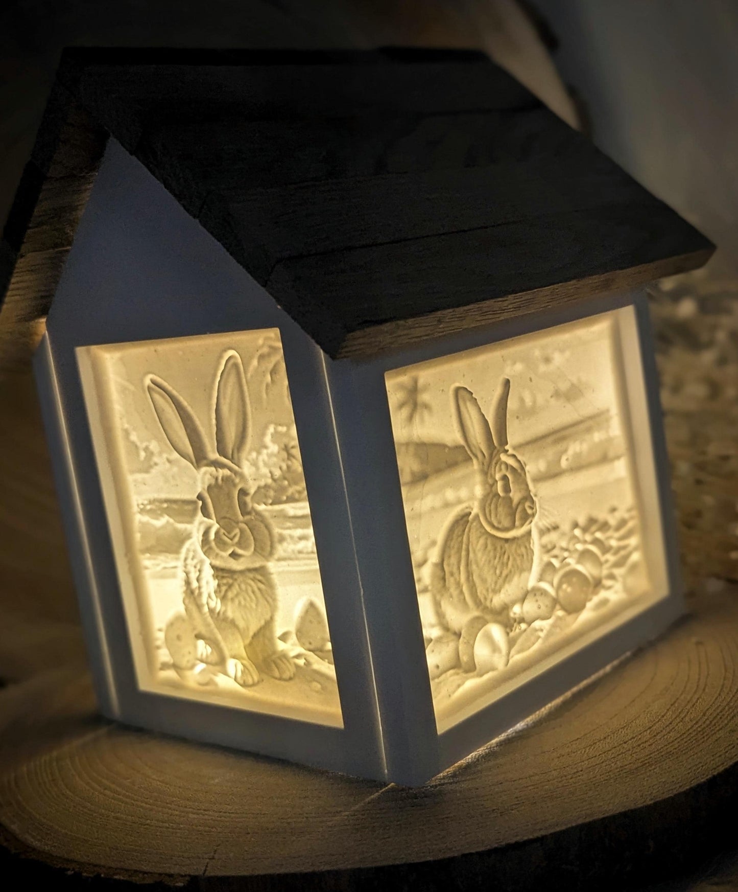 Silikonform für Lichthäuschen Lithophane / Ostern #2 / Premium-Qualität / Standardhaus / Lichthaus mit Dach / Raysin / Silikonform