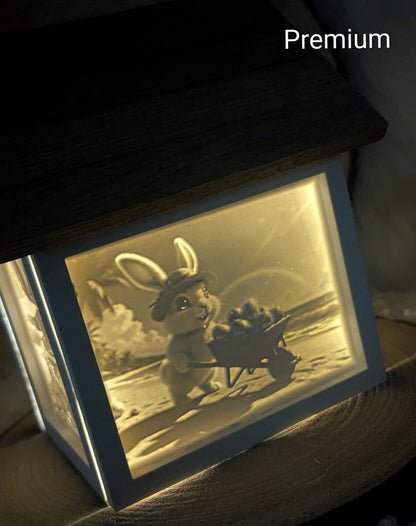 Silikonform für Lichthäuschen Lithophane / Ostern #2 / Premium-Qualität / Standardhaus / Lichthaus mit Dach / Raysin / Silikonform