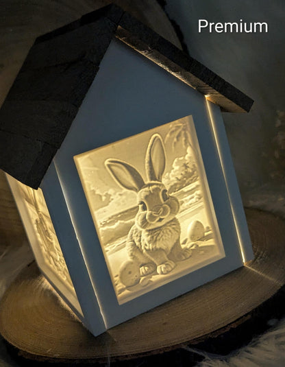 Silikonform für Lichthäuschen Lithophane / Ostern #2 / Premium-Qualität / Standardhaus / Lichthaus mit Dach / Raysin / Silikonform
