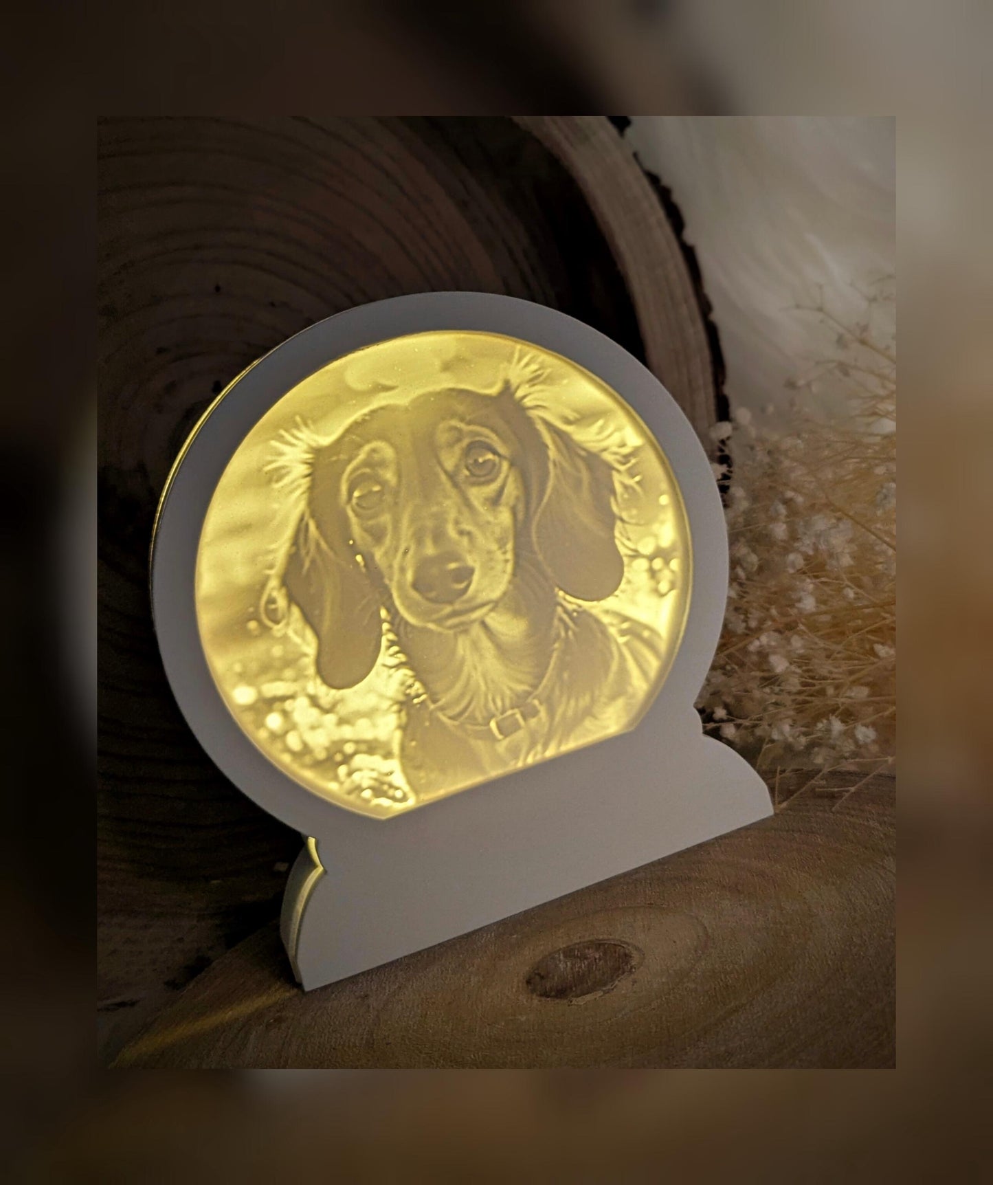 Loop Lampe/ Waldi / Dackel / Premium-Qualität / Lampe / Lithophane / Gießform / Raysin / Silikonform