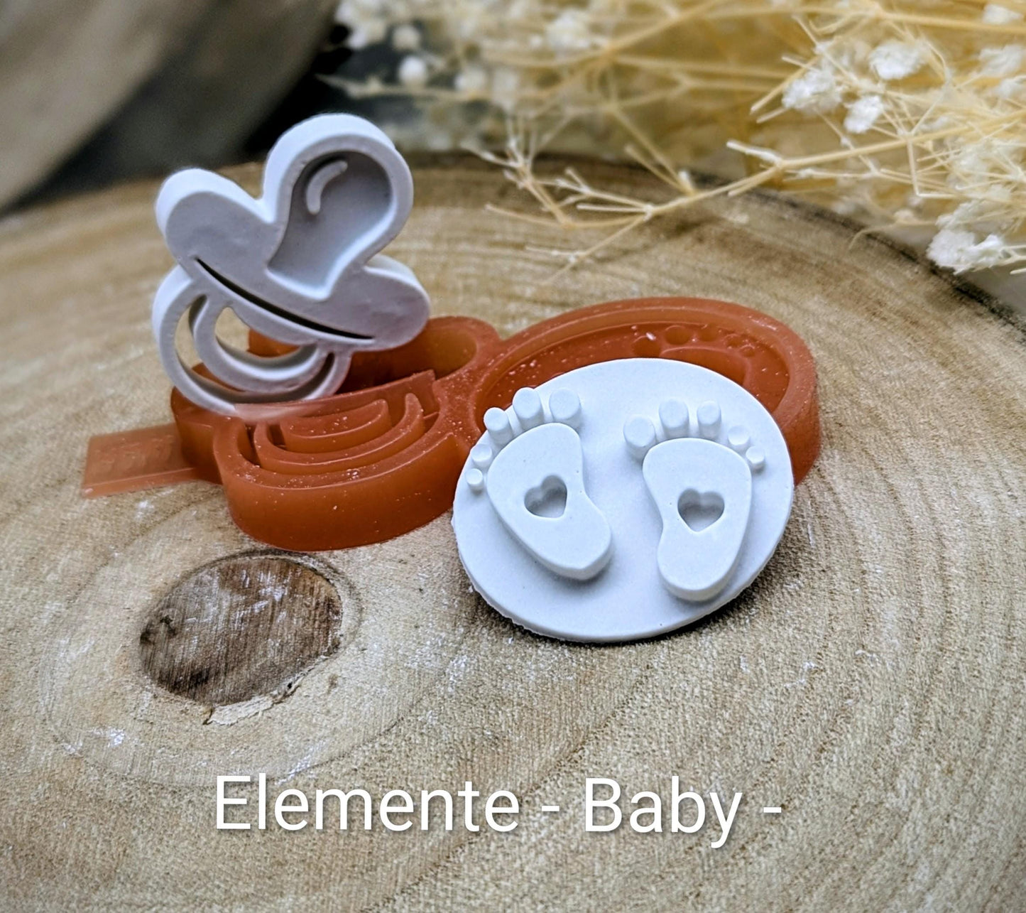 Silikonform Baby / Schnuller / Babyfüße / Silikonform