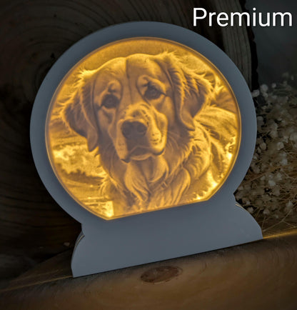 Loop Lampe/ Aris / Golden Retriever / Premium-Qualität / Lampe / Lithophane / Gießform / Raysin / Silikonform