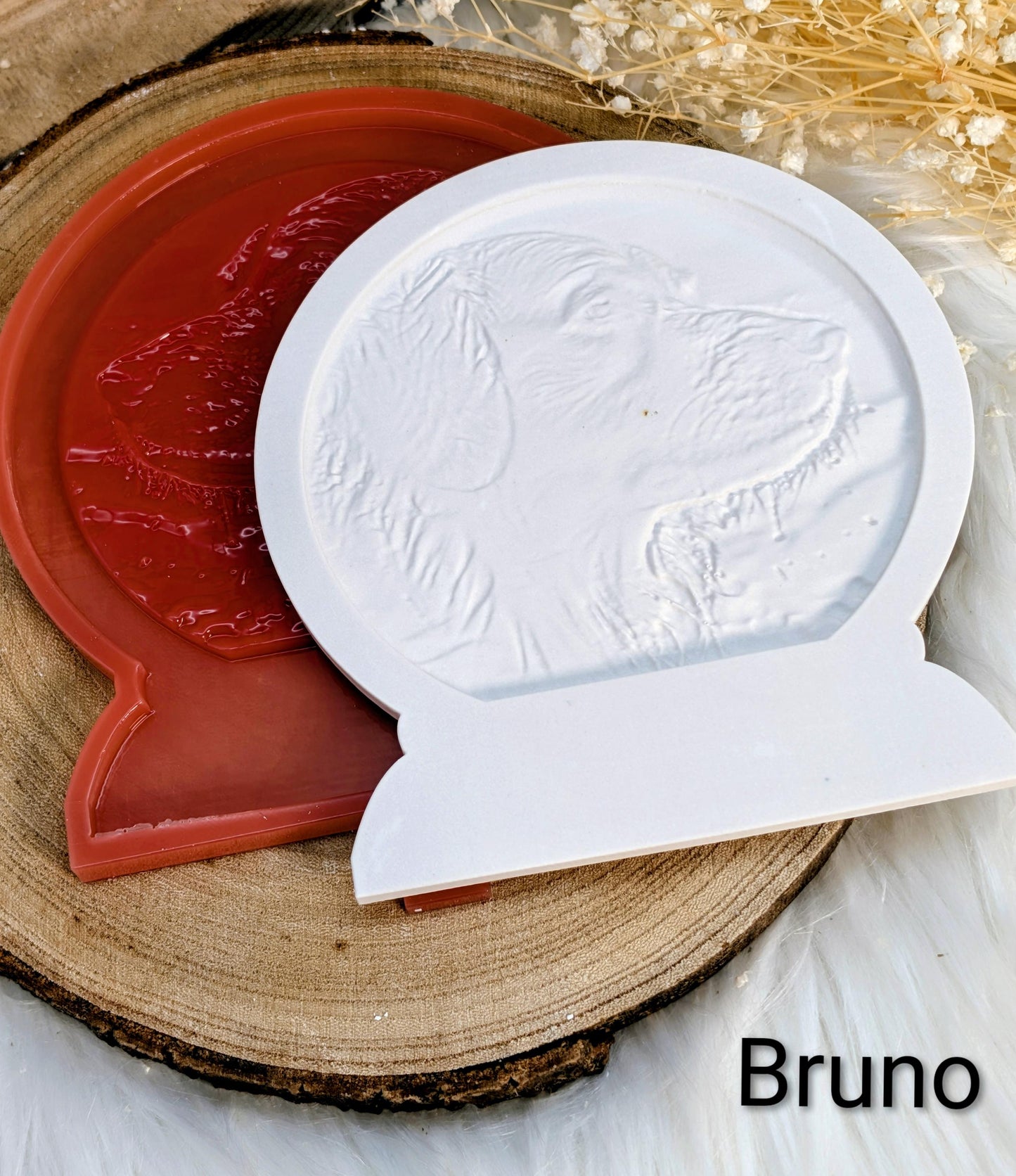 Loop Lampe/ Bruno / Golden Retriever / Premium-Qualität / Lampe / Lithophane / Gießform / Raysin / Silikonform