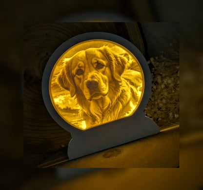 Loop Lampe/ Aris / Golden Retriever / Premium-Qualität / Lampe / Lithophane / Gießform / Raysin / Silikonform
