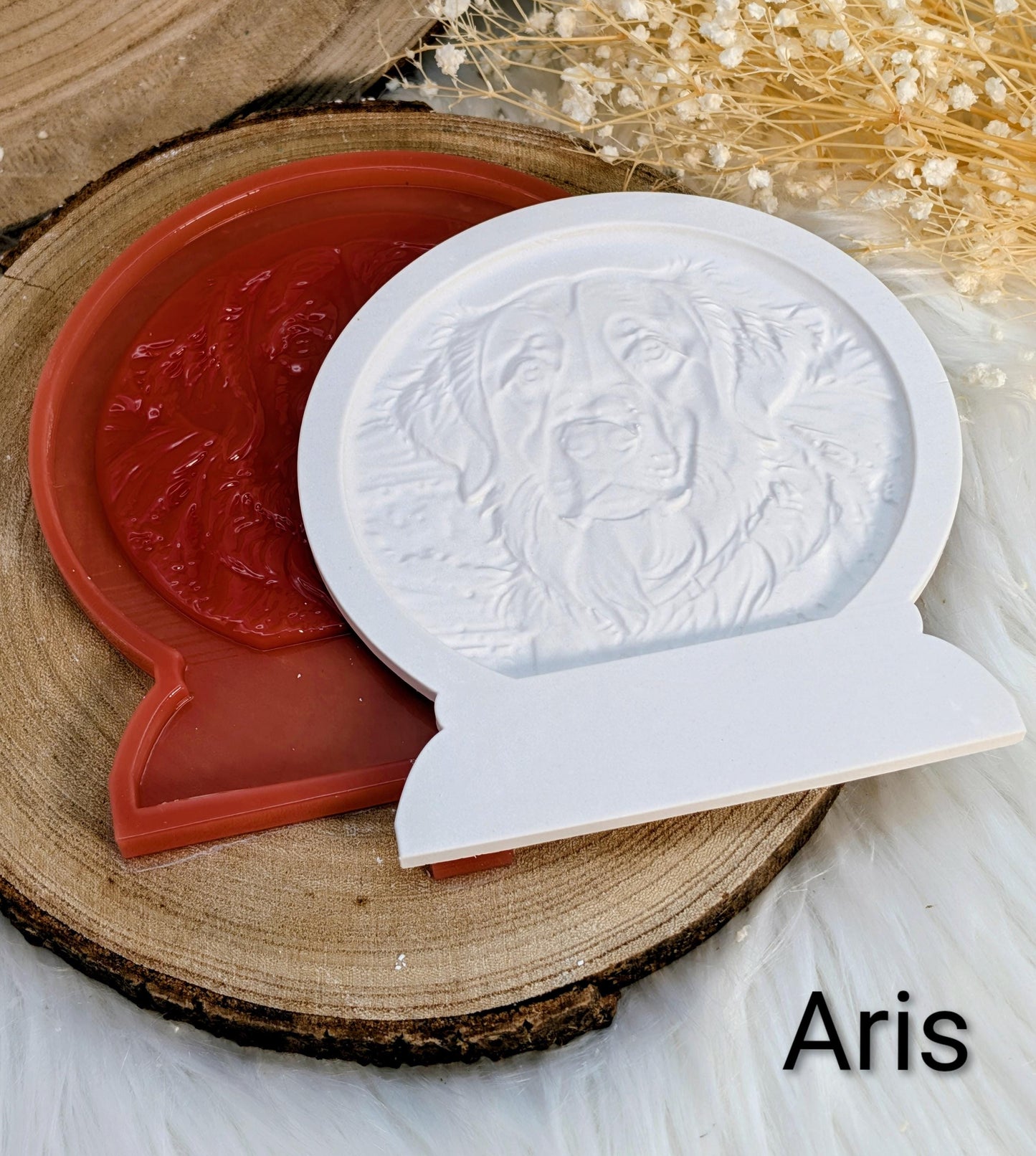 Loop Lampe/ Aris / Golden Retriever / Premium-Qualität / Lampe / Lithophane / Gießform / Raysin / Silikonform