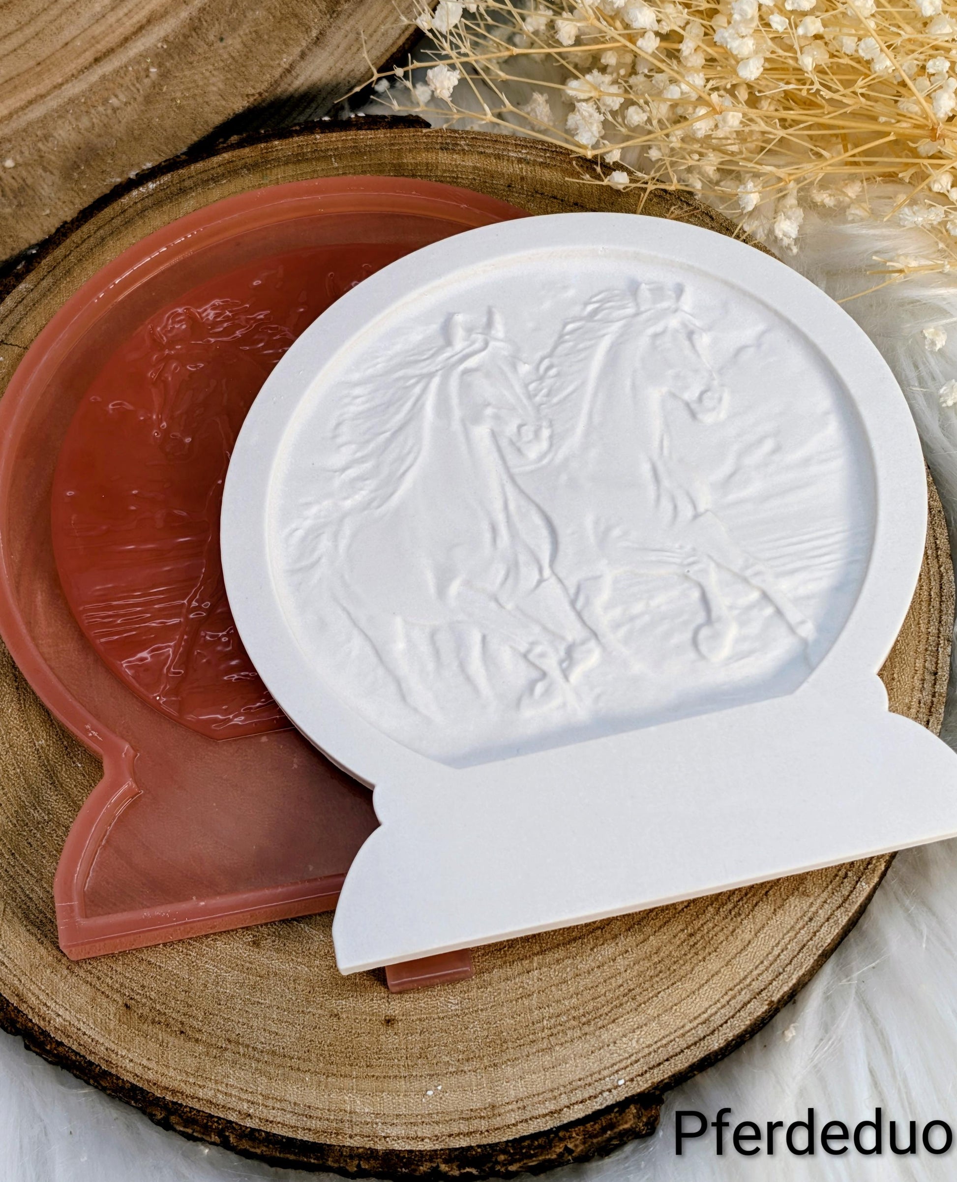 Loop Lampe/ Pferdeduo / Premium-Qualität / Lampe / Lithophane / Gießform / Raysin / Silikonform