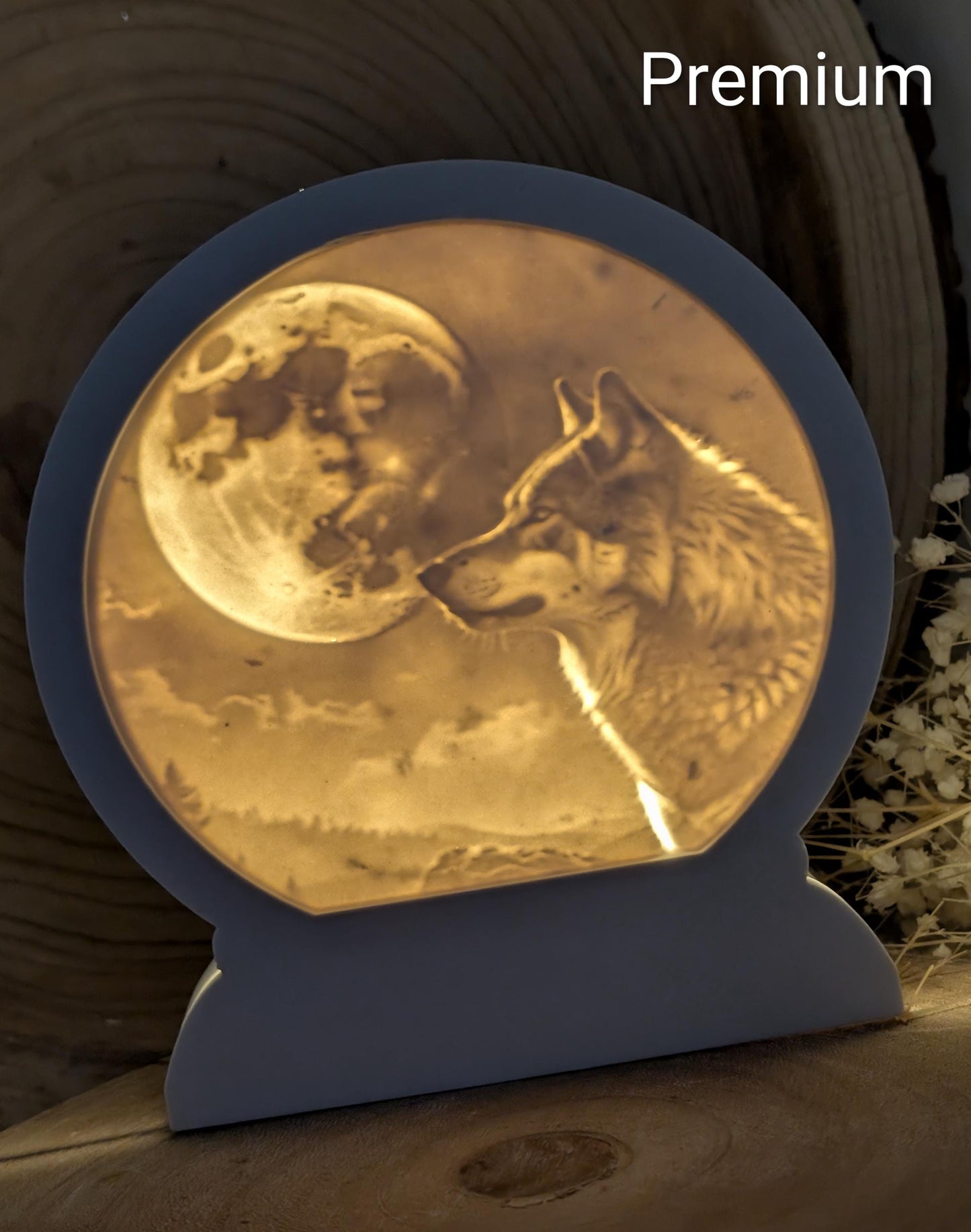 Loop Lampe/ Akela der Mondwächter / Premium-Qualität / Lampe / Lithophane / Gießform / Raysin / Silikonform