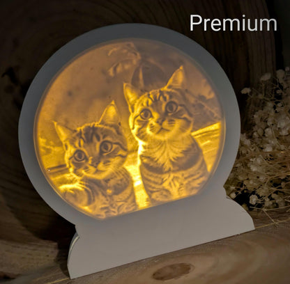 Loop Lampe/ Samtpfoten / Katzen / Premium-Qualität / Lampe / Lithophane / Gießform / Raysin / Silikonform