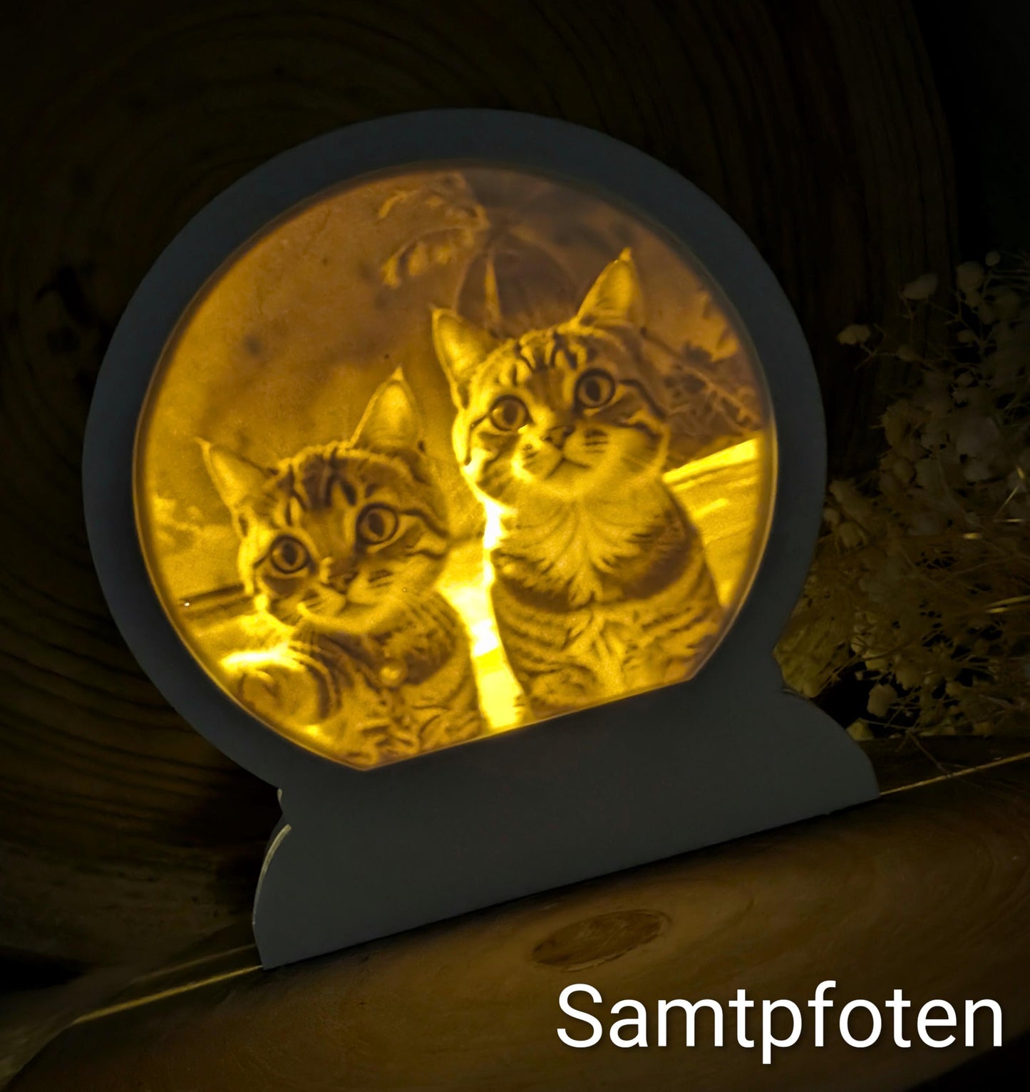 Loop Lampe/ Samtpfoten / Katzen / Premium-Qualität / Lampe / Lithophane / Gießform / Raysin / Silikonform