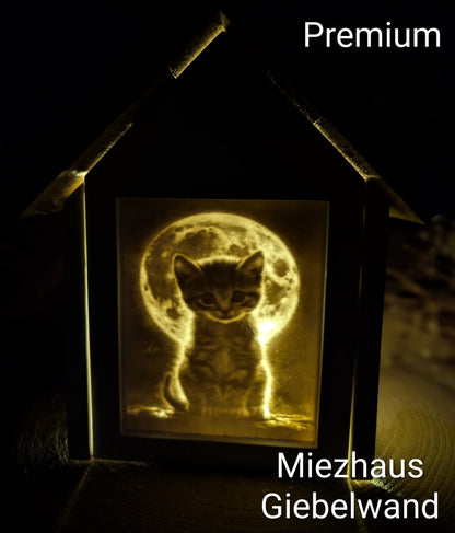 Silikonform für Lichthäuschen Lithophane / Miezhaus / Premium-Qualität / Standardhaus / Lichthaus mit Dach / Raysin / Silikonform