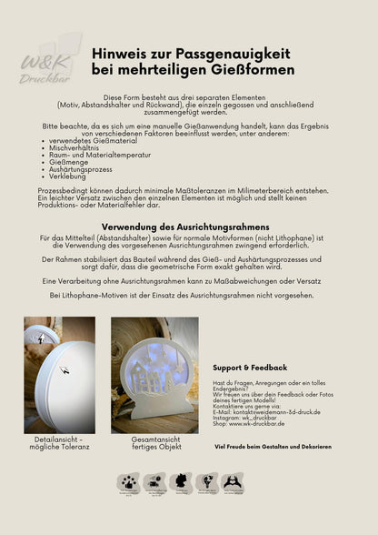 Loop Lampe/ Emil / Schneemann / Premium-Qualität / Lampe / Lithophane / Gießform / Raysin / Silikonform