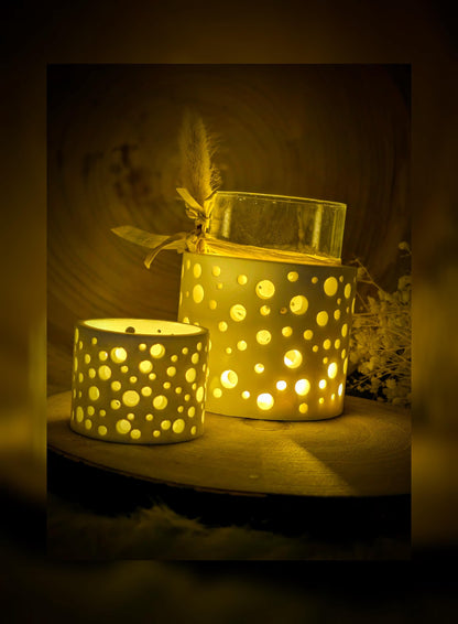Silikonform für Lichtkranz V3/ Punkt für Punkt / Kreise / Lichthaus / mit Boden / Raysin / Silikonform