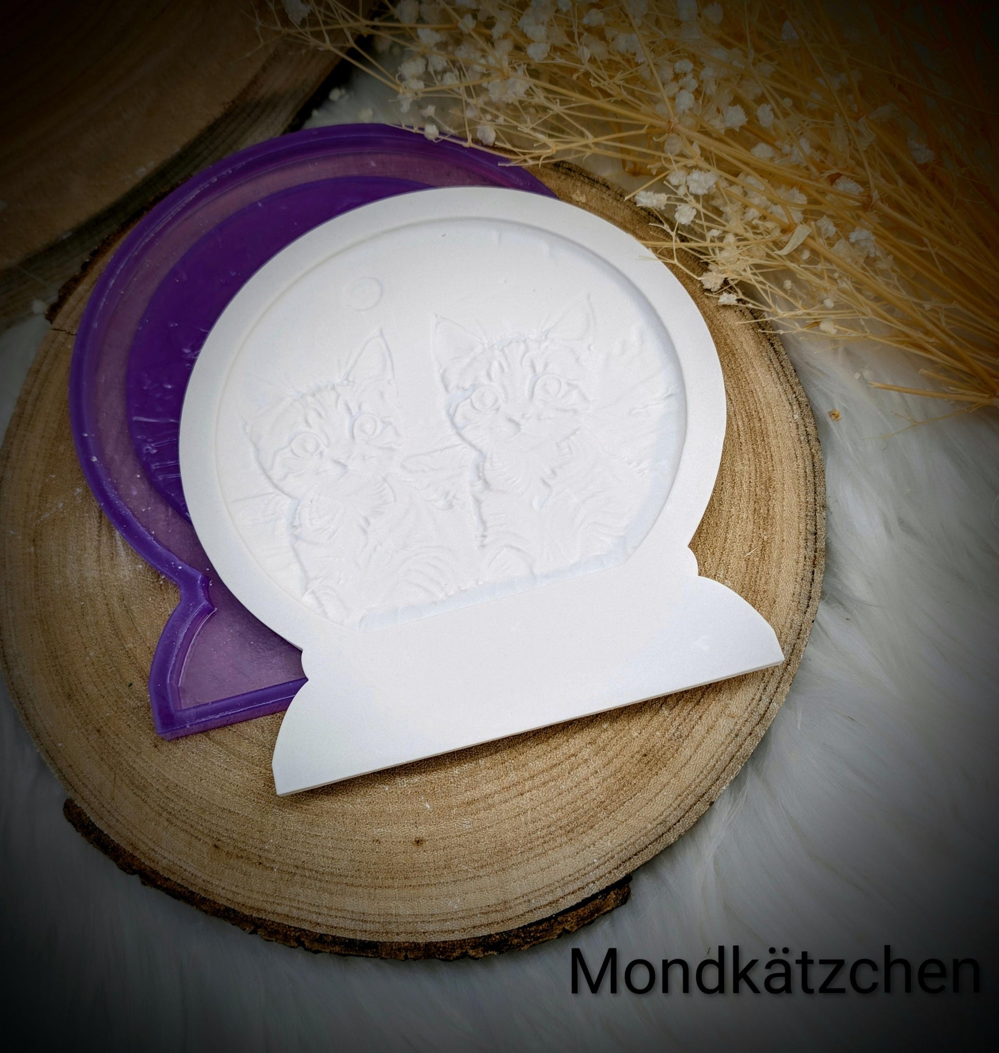 Loop Lampe/ Mondkätzchen / Katzen / Premium-Qualität / Lampe / Lithophane / Gießform / Raysin / Silikonform
