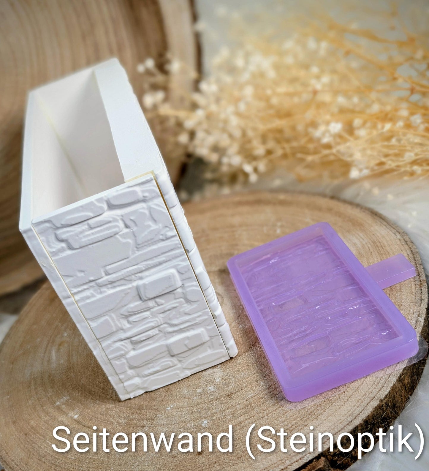 Silikonform Kamin mit Wechselmotiv / DIY Gießform / Austauschbares Motiv / Lagerfeuer / Premium-Qualität / Lampe / Lithophane / Raysin