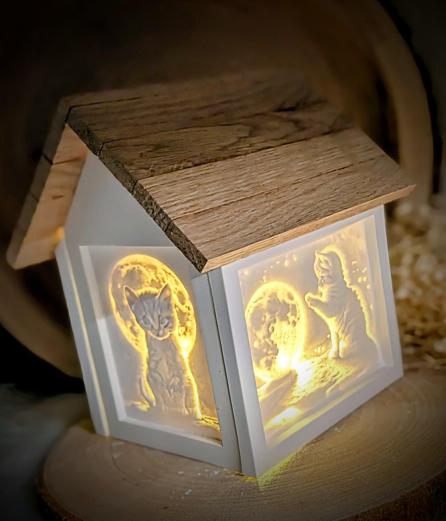 Silikonform für Lichthäuschen Lithophane / Miezhaus / Premium-Qualität / Standardhaus / Lichthaus mit Dach / Raysin / Silikonform