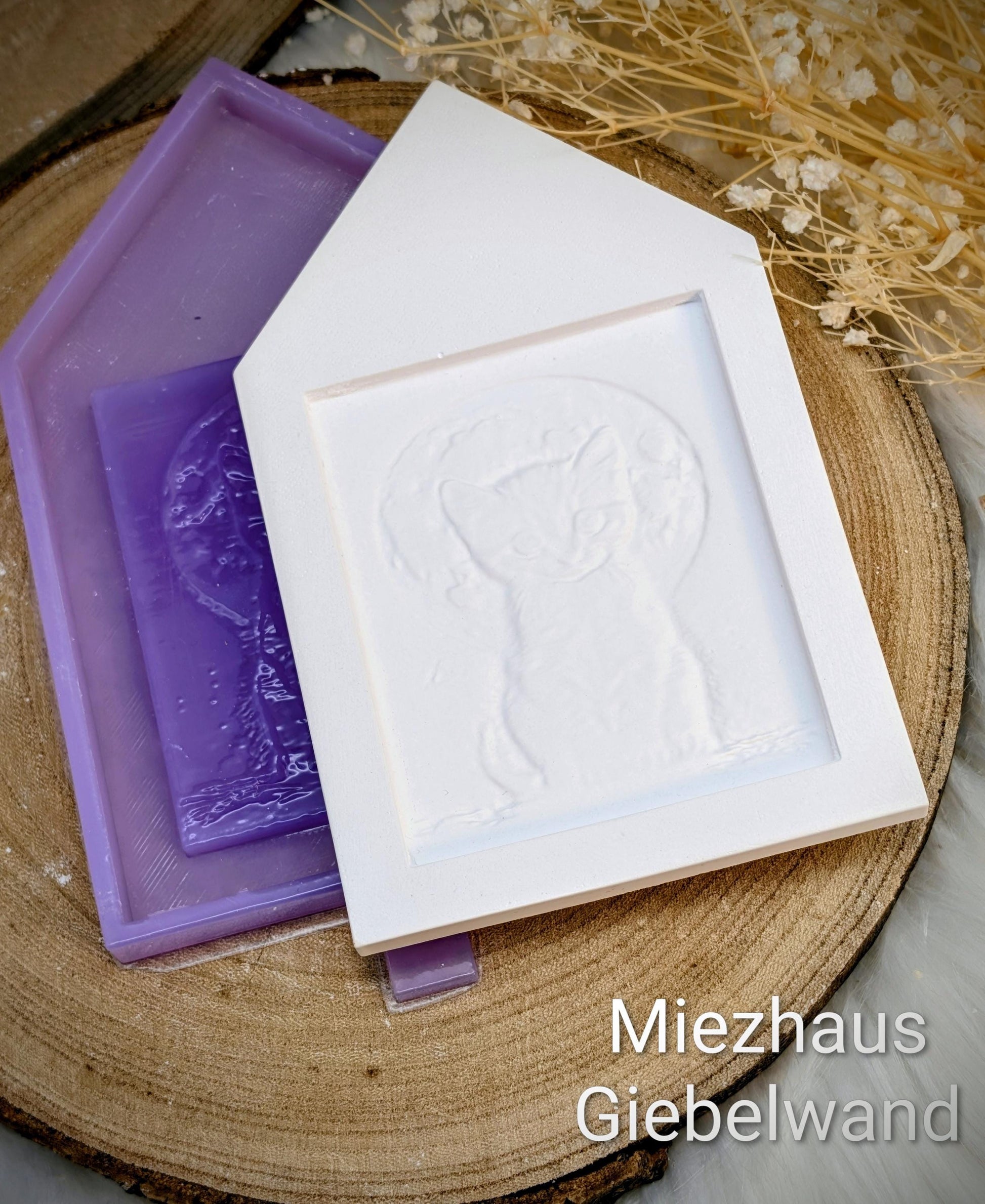 Silikonform für Lichthäuschen Lithophane / Miezhaus / Premium-Qualität / Standardhaus / Lichthaus mit Dach / Raysin / Silikonform