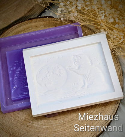 Silikonform für Lichthäuschen Lithophane / Miezhaus / Premium-Qualität / Standardhaus / Lichthaus mit Dach / Raysin / Silikonform