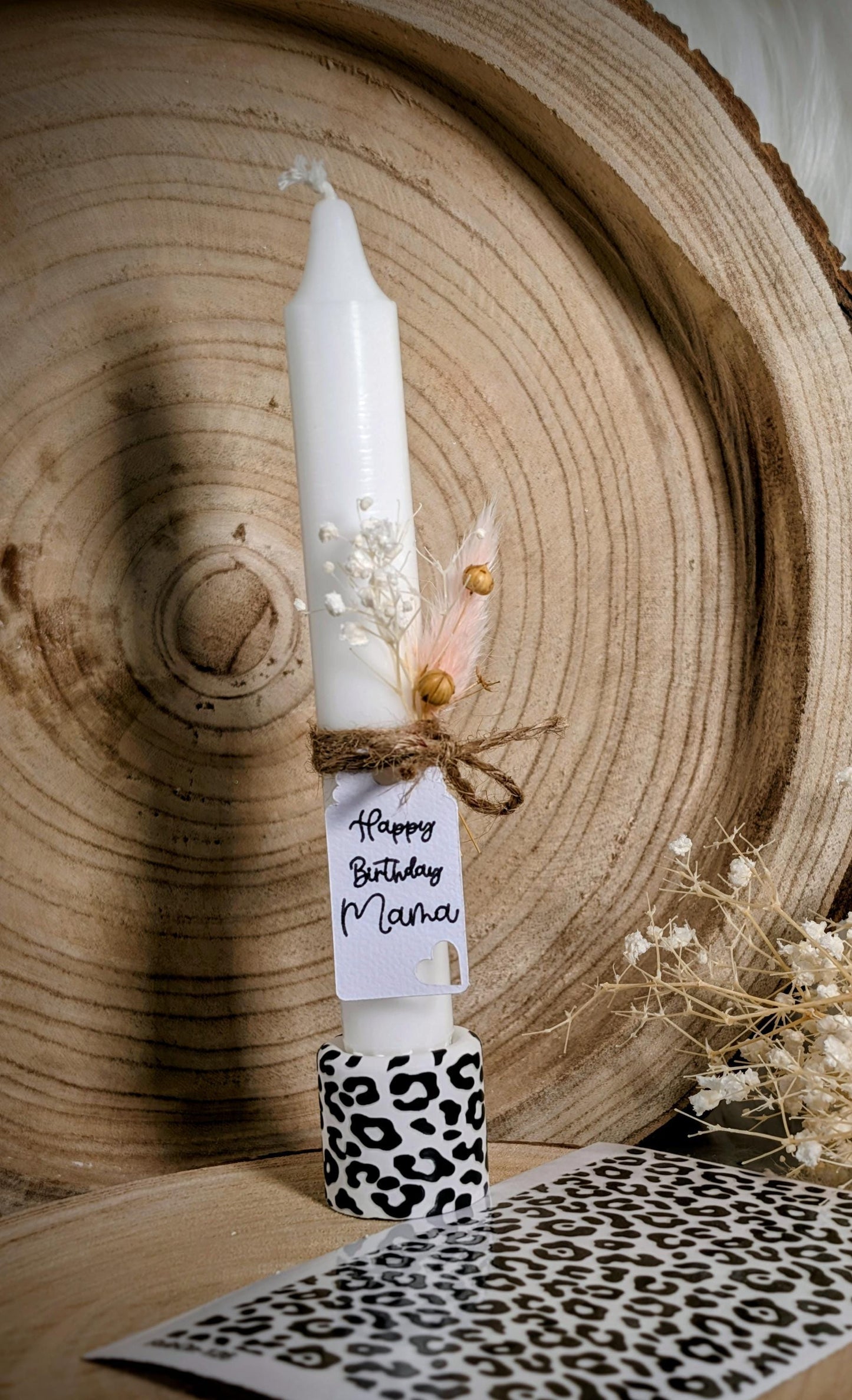 RubOn Sticker / Leo-Print Schwarz / A6 Bogen / Randlos /Abreibebilder / DIY Sticker für z.B. Glas Holz