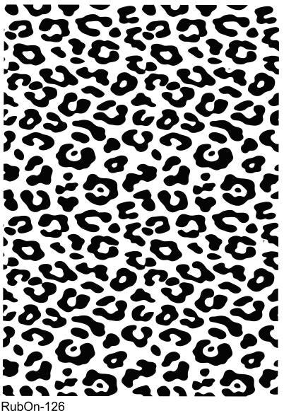 RubOn Sticker / Leo-Print Schwarz / A6 Bogen / Randlos /Abreibebilder / DIY Sticker für z.B. Glas Holz