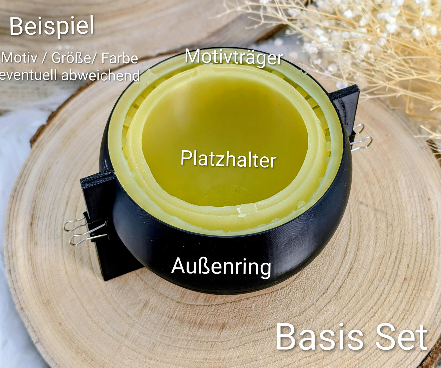 Silikonform für Lichtkugel / Punkt für Punkt / Kreise / Lampe / mit Boden / Raysin / Silikonform