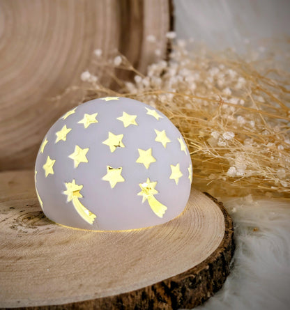 Silikonform für Lichtkugel / Sternenlicht / Sterne / Lampe / mit Boden / Raysin / Silikonform