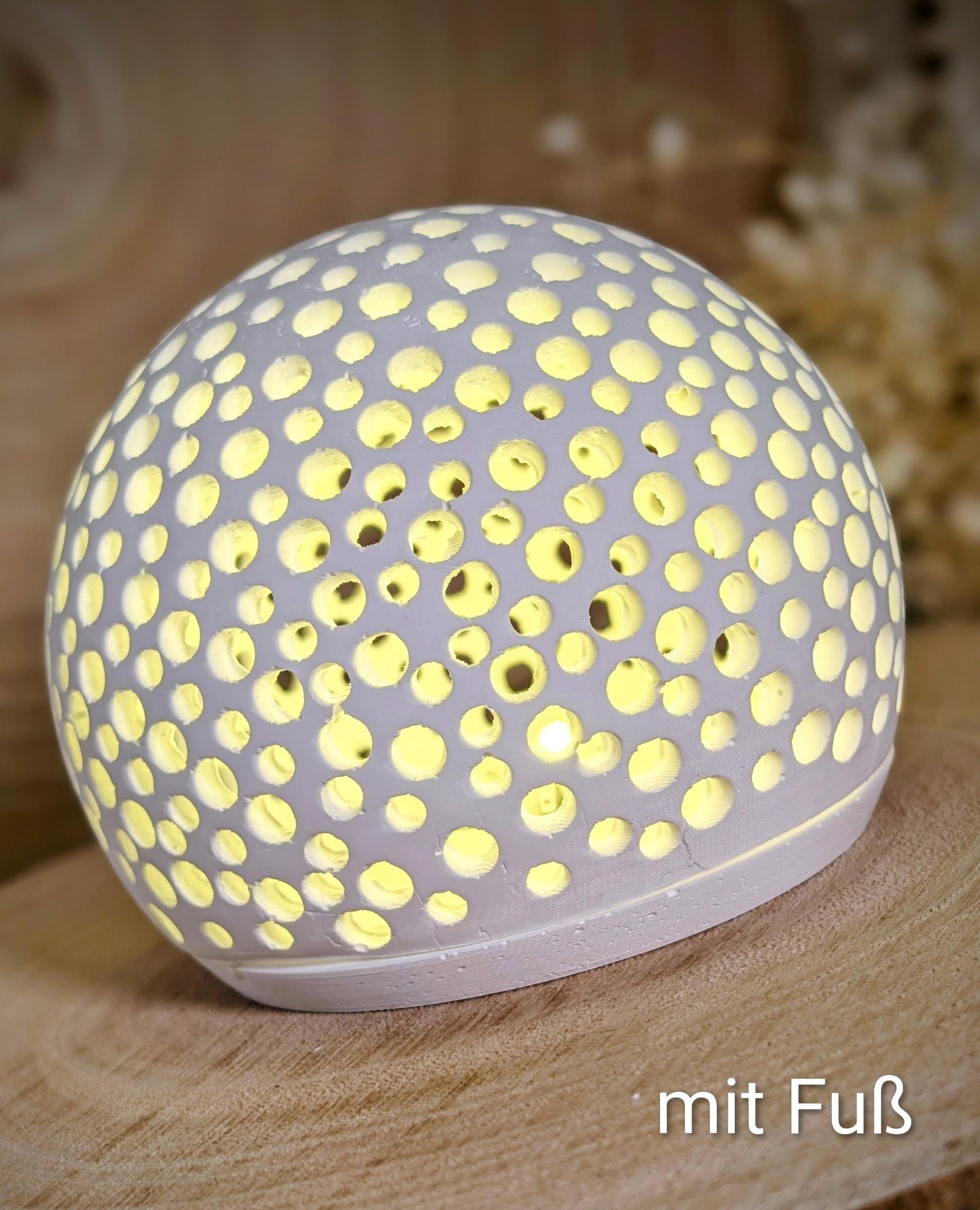 Silikonform für Lichtkugel / Punkt für Punkt / Kreise / Lampe / mit Boden / Raysin / Silikonform
