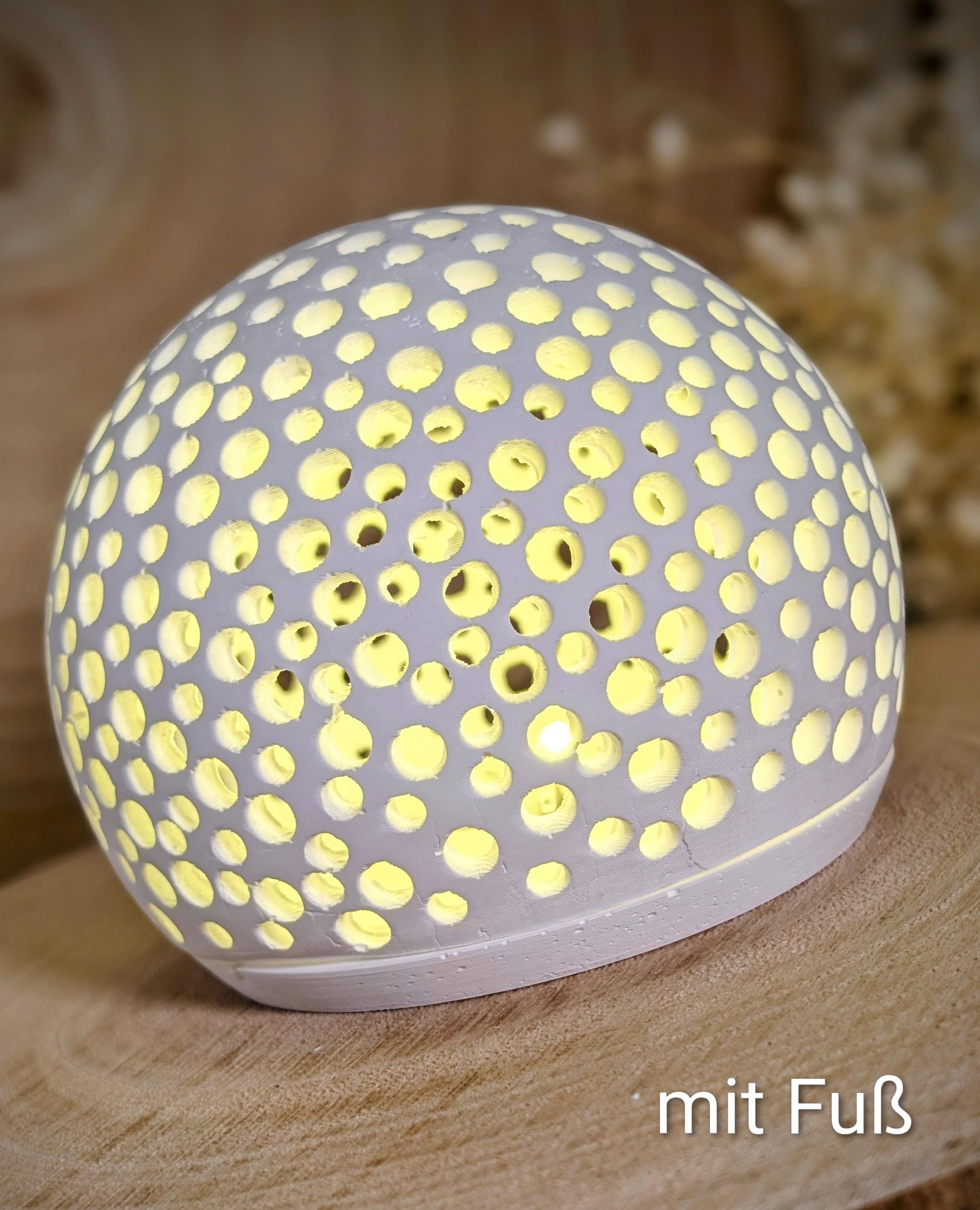 Silikonform für Lichtkugel / Punkt für Punkt / Kreise / Lampe / mit Boden / Raysin / Silikonform