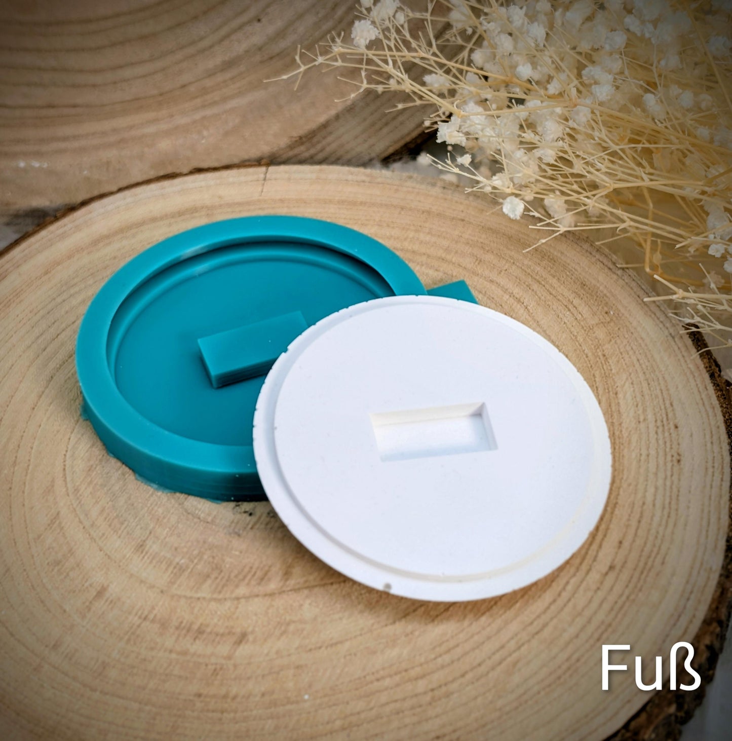 Silikonform für Lichtkugel / Punkt für Punkt / Kreise / Lampe / mit Boden / Raysin / Silikonform