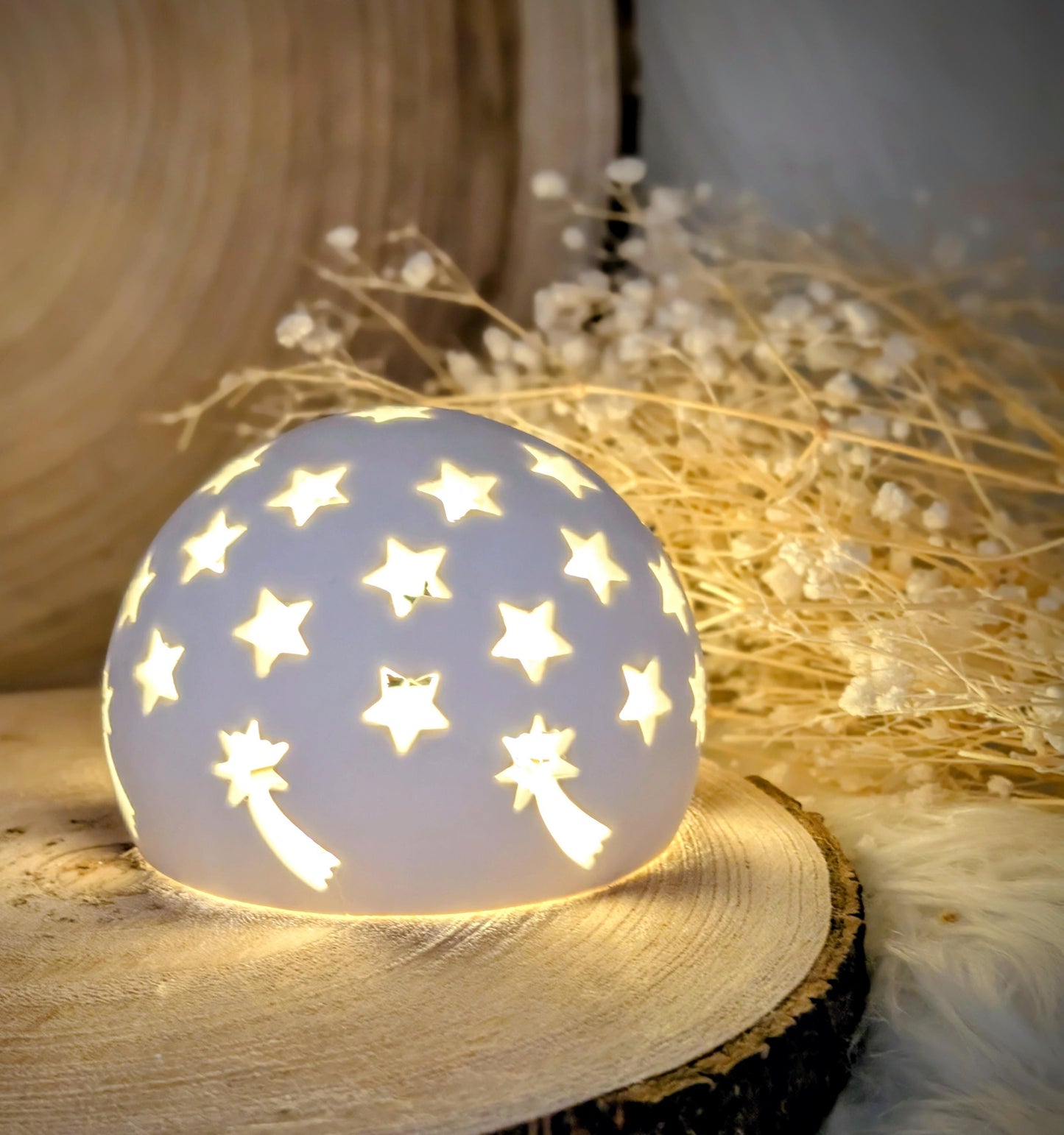 Silikonform für Lichtkugel / Sternenlicht / Sterne / Lampe / mit Boden / Raysin / Silikonform