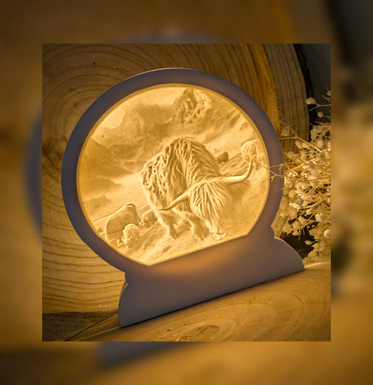 Loop Lampe/ Hochlandzauber / Hochlandrind / Premium-Qualität / Lampe / Lithophane / Gießform / Raysin / Silikonform