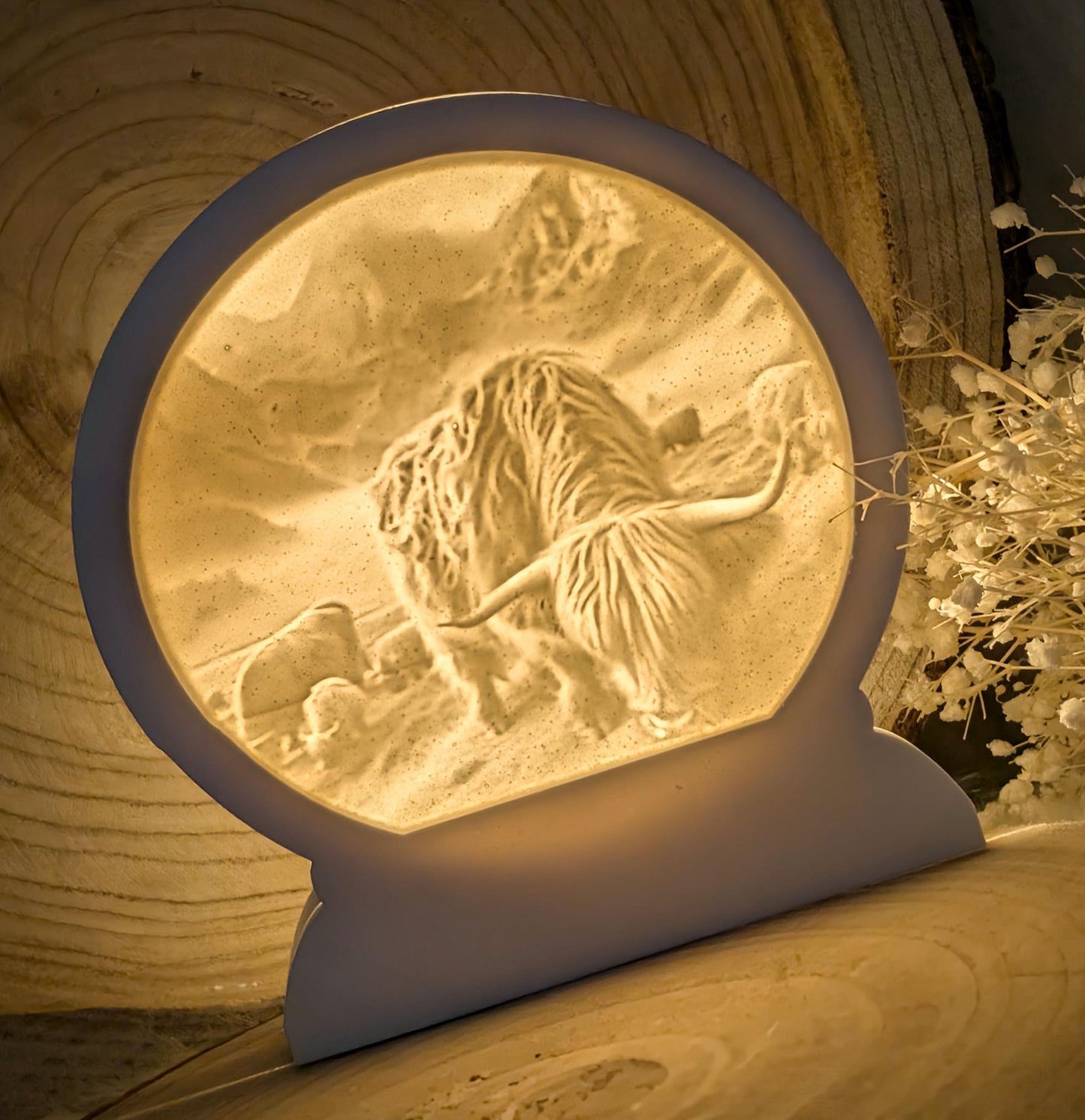 Loop Lampe/ Hochlandzauber / Hochlandrind / Premium-Qualität / Lampe / Lithophane / Gießform / Raysin / Silikonform