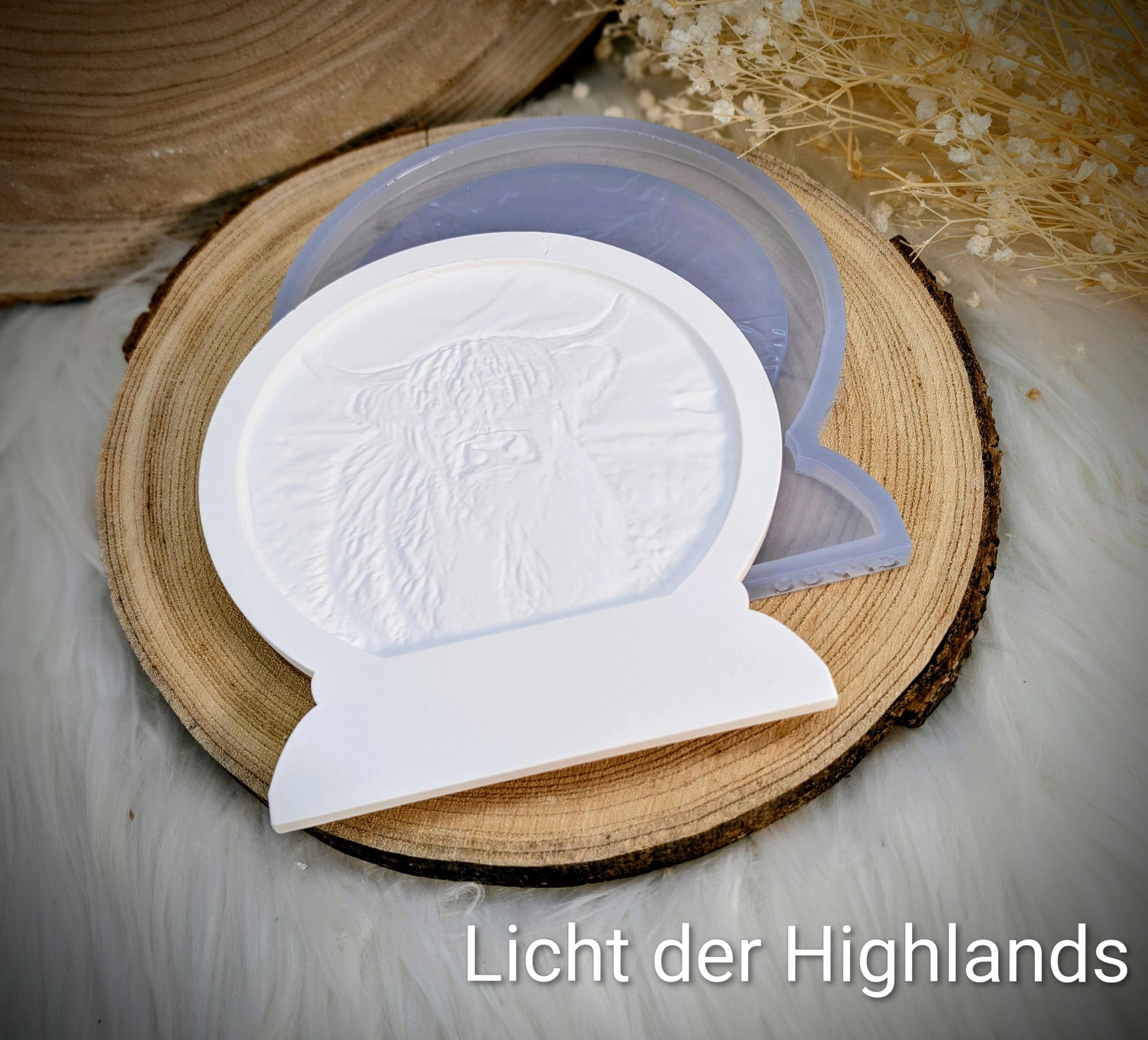 Loop Lampe/ Licht der Highlands / Hochlandrind / Premium-Qualität / Lampe / Lithophane / Gießform / Raysin / Silikonform
