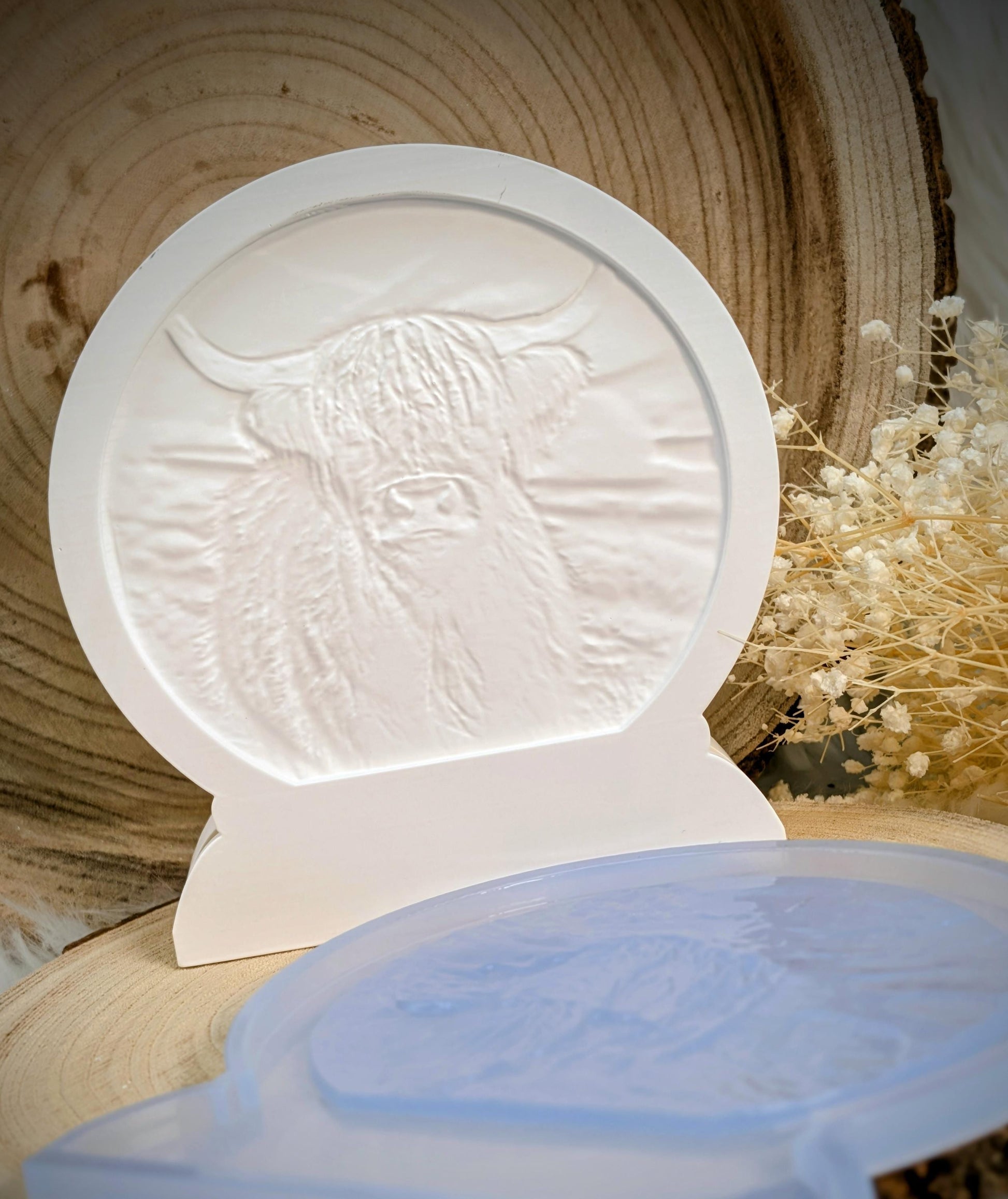 Loop Lampe/ Licht der Highlands / Hochlandrind / Premium-Qualität / Lampe / Lithophane / Gießform / Raysin / Silikonform