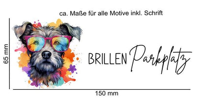 RubOn Sticker / Brillenparkplatz#4 Dog Edition / A4 Bogen / Randlos /Abreibebilder / DIY Sticker für z.B. Glas Holz