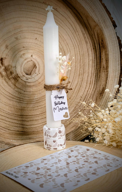 RubOn Sticker / Boho Shapes Natur / A6 Bogen / Randlos /Abreibebilder / DIY Sticker für z.B. Glas Holz