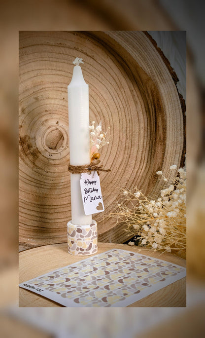 RubOn Sticker / Boho Shapes Gelb / A6 Bogen / Randlos /Abreibebilder / DIY Sticker für z.B. Glas Holz