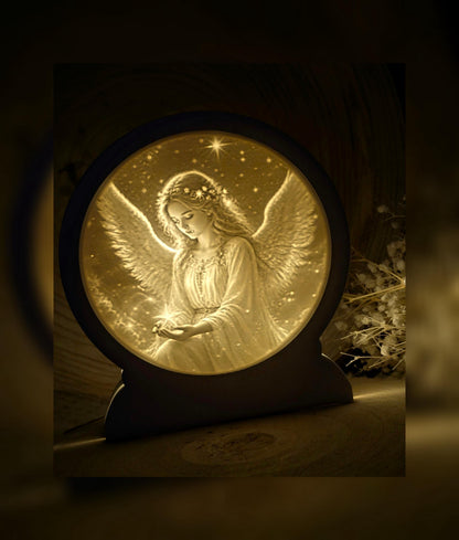 Loop Lampe/ Schutzengel / Engel / Himmel / Premium-Qualität / Lampe / Lithophane / Gießform / Raysin / Silikonform