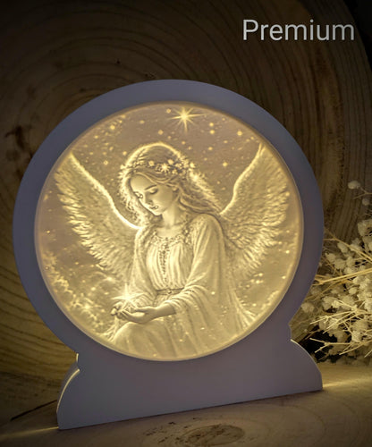 Loop Lampe/ Schutzengel / Engel / Himmel / Premium-Qualität / Lampe / Lithophane / Gießform / Raysin / Silikonform
