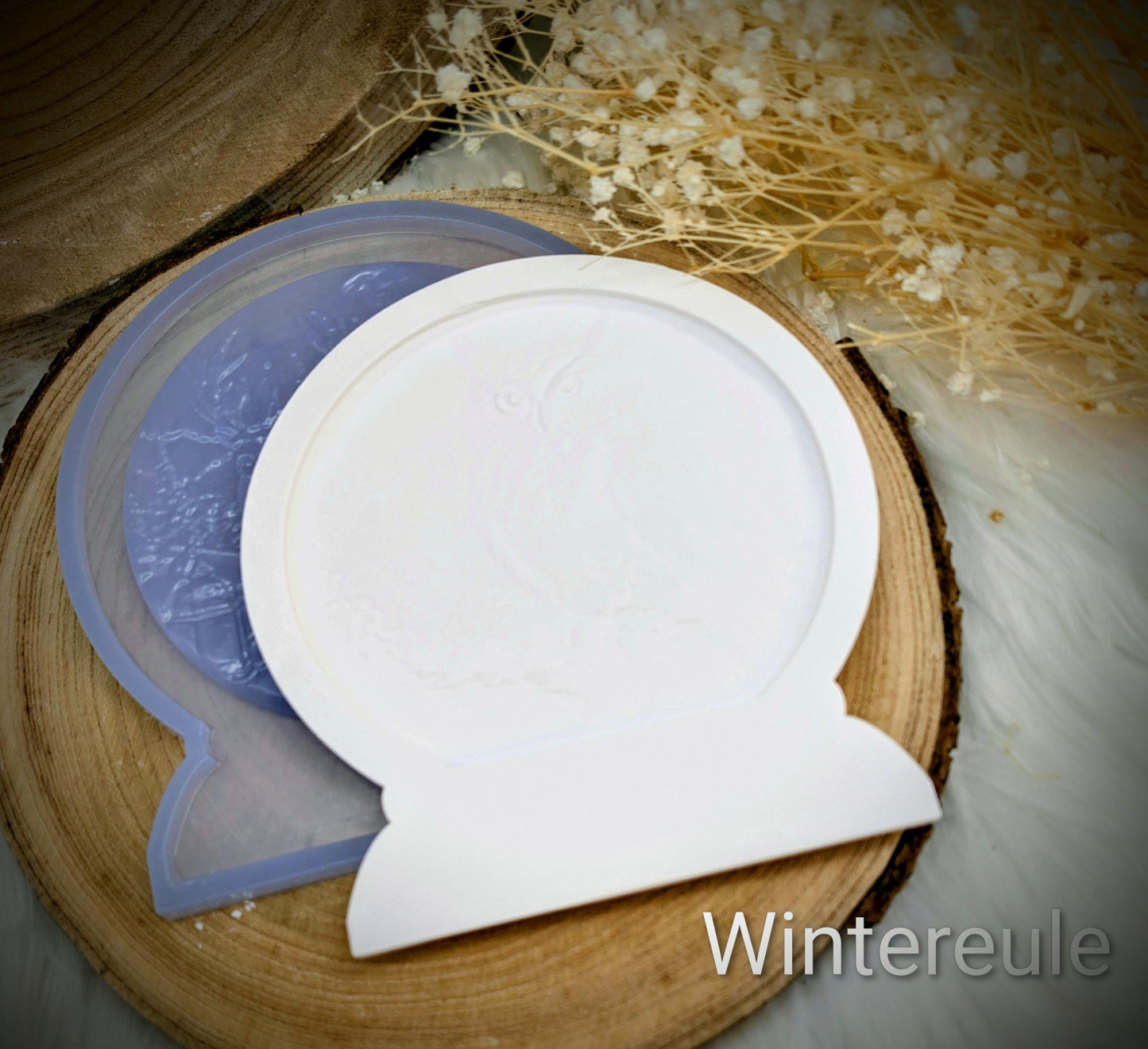Loop Lampe/ Wintereule / Uhu / Premium-Qualität / Lampe / Lithophane / Gießform / Raysin / Silikonform