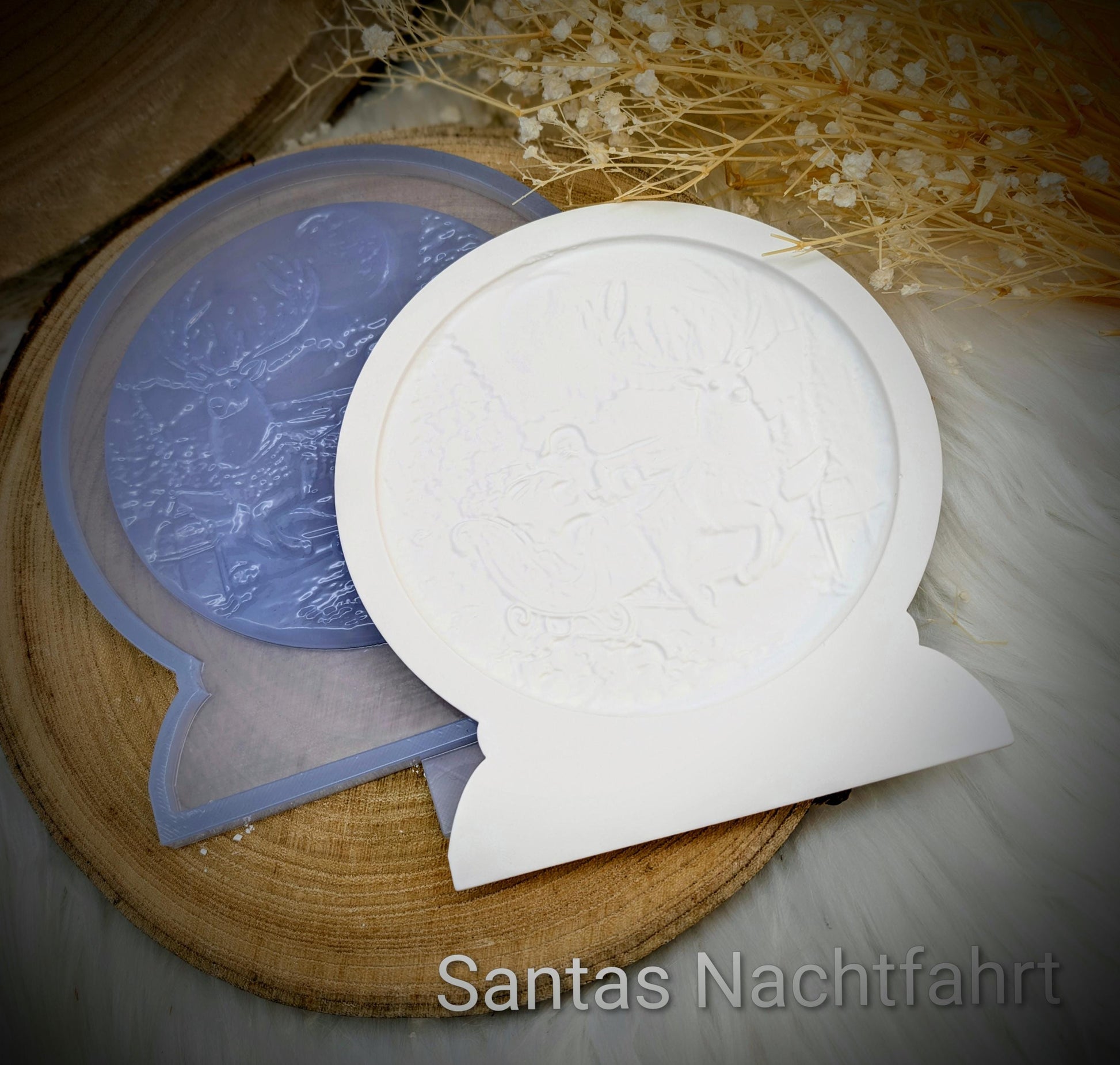 Loop Lampe/ Santas Nachtfahrt / Premium-Qualität / Lampe / Lithophane / Gießform / Raysin / Silikonform