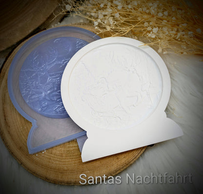 Loop Lampe/ Santas Nachtfahrt / Premium-Qualität / Lampe / Lithophane / Gießform / Raysin / Silikonform