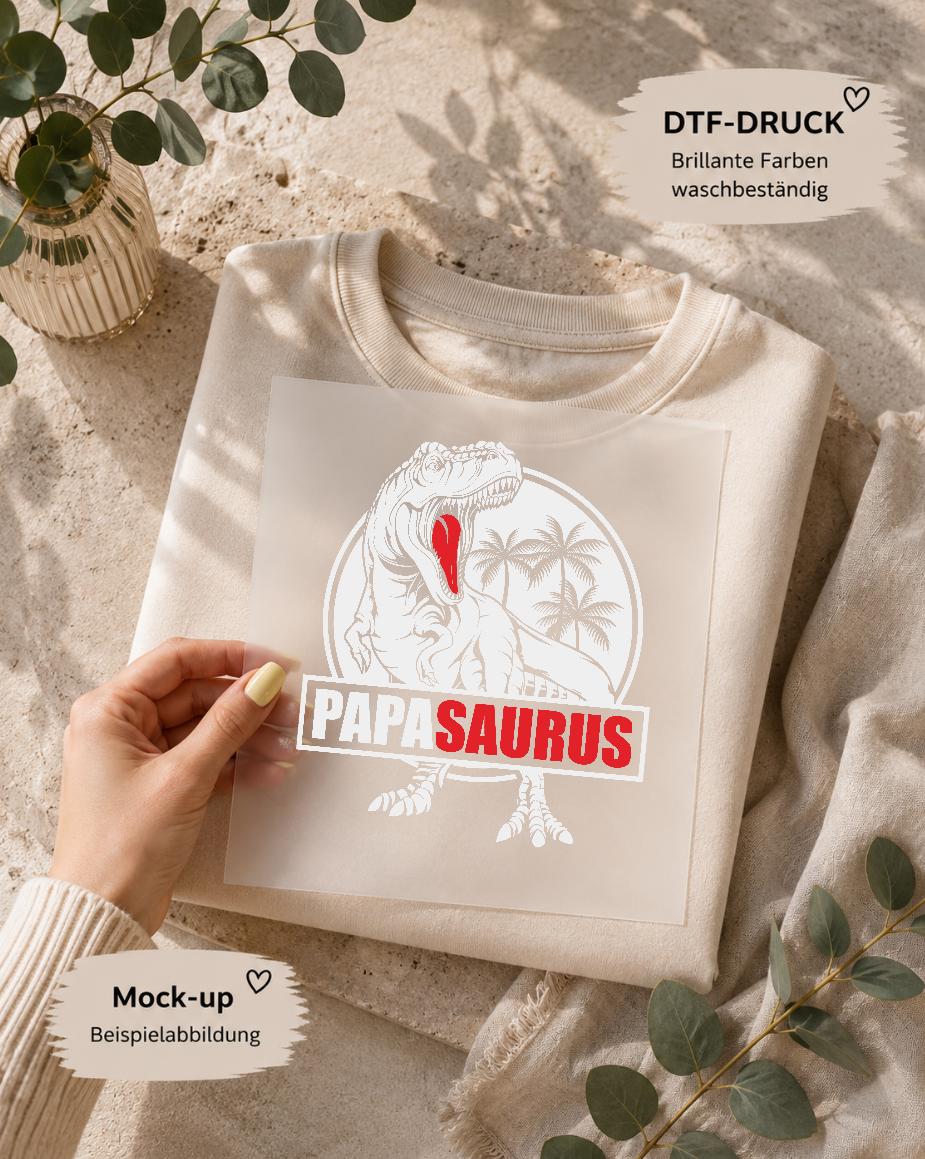 Papasaurus / DTF Print / Bügelbild / Dino / Unisex