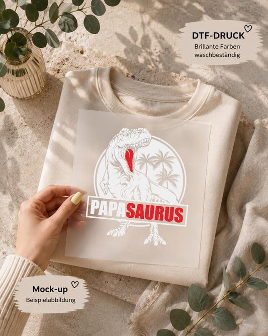 Papasaurus / DTF Print / Bügelbild / Dino / Unisex
