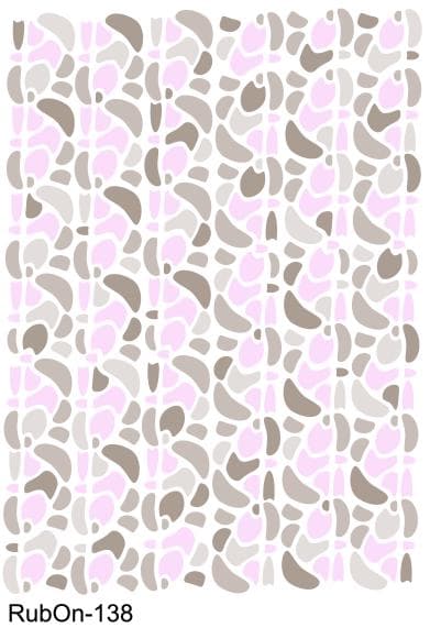 RubOn Sticker / Boho Shapes Rosa / A6 Bogen / Randlos /Abreibebilder / DIY Sticker für z.B. Glas Holz