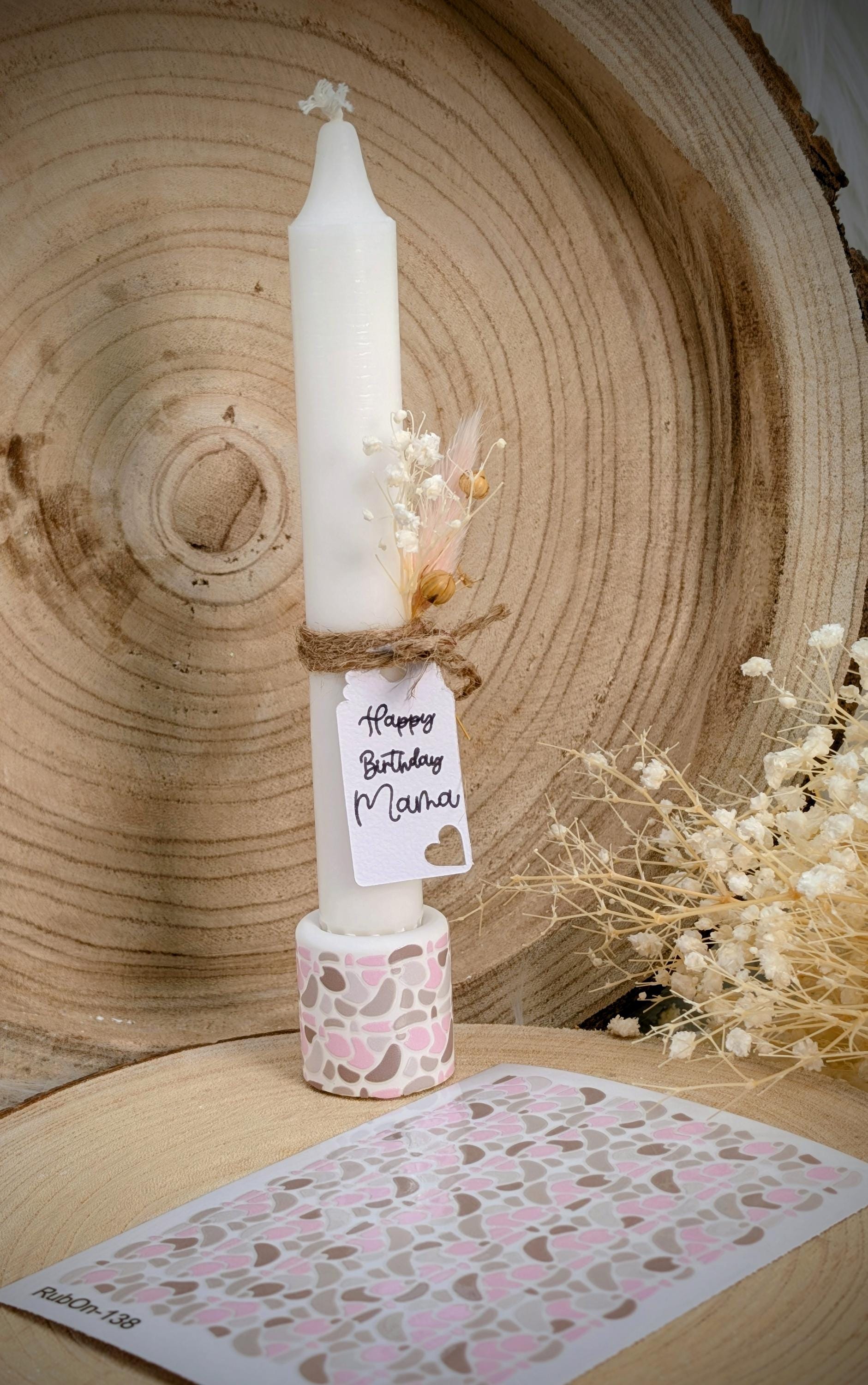 RubOn Sticker / Boho Shapes Rosa / A6 Bogen / Randlos /Abreibebilder / DIY Sticker für z.B. Glas Holz