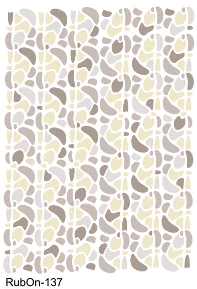 RubOn Sticker / Boho Shapes Gelb / A6 Bogen / Randlos /Abreibebilder / DIY Sticker für z.B. Glas Holz
